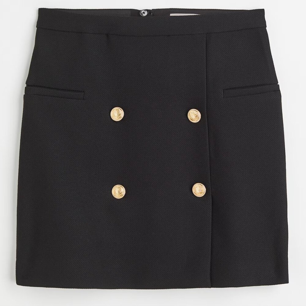🖤✨H&M Skirt with Statement‎ Buttons — Modern Classic (NEW WITH TAG)🖤✨